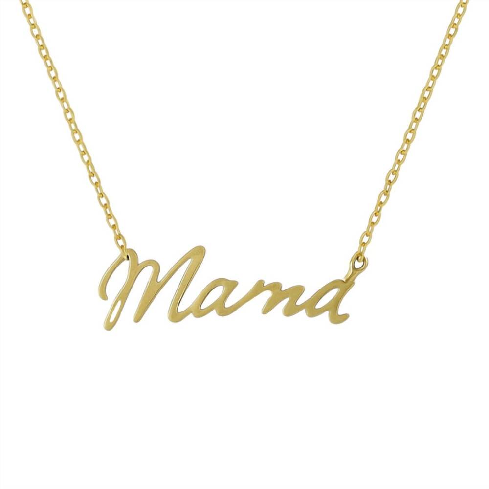 NEW BARA BOHEME women's mama necklace in gold